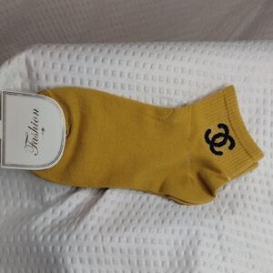 Fashion Yellow/Black Ankle Socks